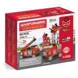 Set magnetic Magformers, Uimitorul set cu vehicule de interventie, Clics toys