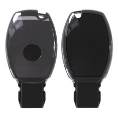 Husa Cheie Smartkey Compatibila cu Mercedes Benz 3 Butoane Neagra TPU+PC
