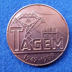 Medalia TAGEM 1949 - 1989 - Merit - 40 de ani in slujba Energeticii Romanesti