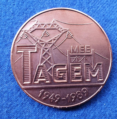 Medalia TAGEM 1949 - 1989 - Merit - 40 de ani in slujba Energeticii Romanesti foto