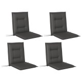 Outsunny Set de 4 perne de scaun 108 x 50 x 5 cm, perne de scaun cu curele pentru interior și exterior, gri &icirc;nchis | Aosom Romania