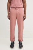 HUGO pantaloni de trening din bumbac culoarea roz, cu imprimeu, 50530435