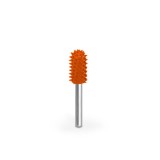 Biax sculptura lemn SABURR - cap cilindric rotund 6,4mm, tija 3,2mm, Granulatie Saburr FOARTE ASPRA - PORTOCALIE