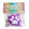 Jucarie Antistres Squishy, Cyrax, cu Revenire Lenta, Squeeze Pinch Family, Model Labuta de Pisica Pufoasa, 6x6 cm, 72g, Ambalaj Transparent, Mov-Alb