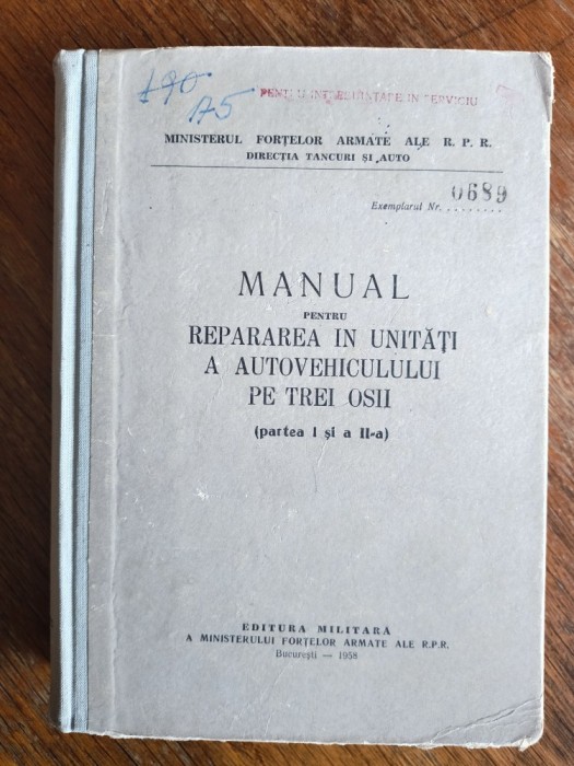 Manual pentru repararea autovehiculului pe trei osii - Uz intern / R3P1F