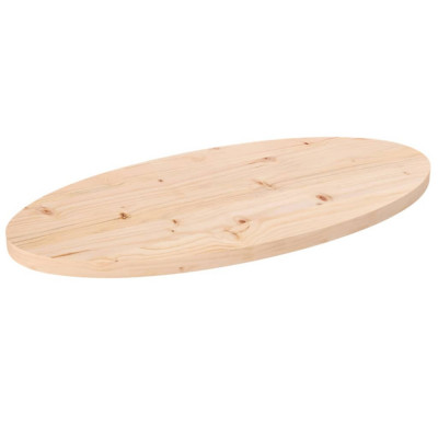 vidaXL Blat de masă, 80x40x2,5 cm, lemn masiv de pin, oval foto