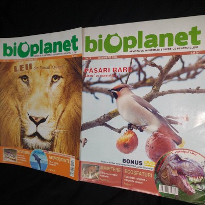 2 buc.Revista BIOPLANET,revista de informatii stiintifice pentru elevi,2010/2009 foto