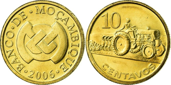 Mozambic 2006 - 10 centavos UNC