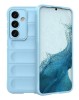 Husa Wave din Silicon compatibila Samsung Galaxy A35 Anti-Shock, Albastru deschis, Oem