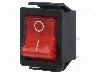 Intrerupator OFF-ON, 2 pozitii, DPST, BULGIN - C1353VQGBR3602AW