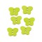 Set 10 nasturi din plastic cu 2 gauri Crisalida, diametru 16.5 mm, flururi verzi