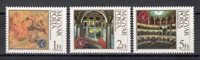 Ungaria 1984-Opera din Budapesta-100 de ani de existenta,Serie+Colita,4 poze,MNH