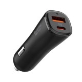 Incarcator Auto USB-A QC 3.0 18W, Type-C PD30W - Spigen Arcstation Essential (EV482) - Black