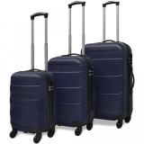 Set valize rigide albastre, 3 buc.