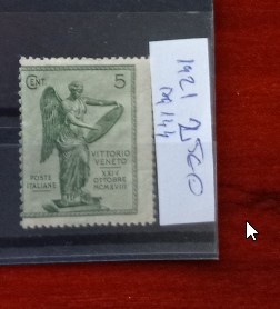 TS21 - Timbre serie Italia 1921 Mi144 foto