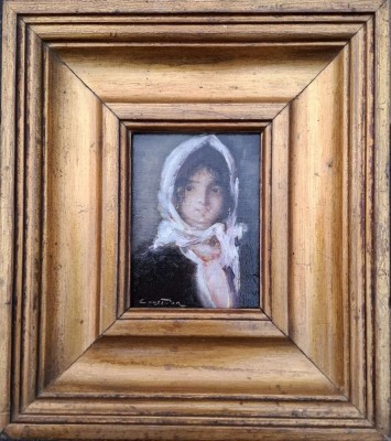 Constion (Constantin Ionescu)-Cap de ţigancă, pictură după N. Grigorescu, de colecţie foto