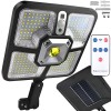 Lampa Solara, cu Panou Solar Incorporat, 220 LED SMD, Telecomanda, cu Senzori de Amurg, Miscare si Lumina, Brat de Montare, Rezistenta la Apa IP65, 3