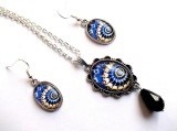 set bijuterii pandantiv , cercei cu sticla 33171
