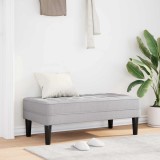 vidaXL bancă cu pernă Gri nori 113 x 57 x 39 cm țesătură 42001944