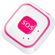 Mini GPS Tracker iUni V29, SOS, GPS+LBS+WIFI, copii si varstnici, Roz foto