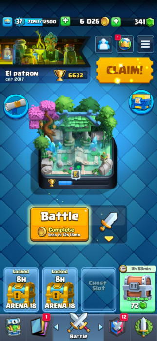 Cont clash royale activ