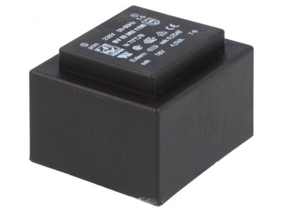Transformator &amp;Icirc;ncapsulat 4,5VA 230V AC 18V 250mA PCB foto