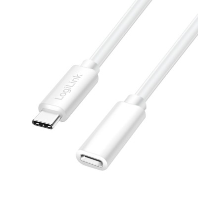 CABLU alimentare si date LOGILINK, pt. smartphone, USB 2.0, USB Type-C (T) la USB Type-C (M), 2m, PD 100W, 2 x ecranat, plastic, alb, &amp;quot;CU0221&amp;quot; (timbru foto