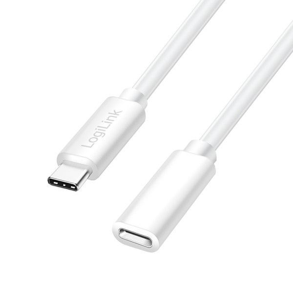 CABLU alimentare si date LOGILINK, pt. smartphone, USB 2.0, USB Type-C (T) la USB Type-C (M), 2m, PD 100W, 2 x ecranat, plastic, alb, &quot;CU0221&quot; (timbru