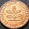 Moneda 1 PFENNIG - RF GERMANIA, anul 1981 * cod 126 B - litera D