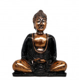 Statueta Buddha Negru - Auriu - Mediu