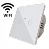 Intrerupator touch dublu WI-FI alb Spin SPN1418
