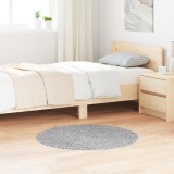 Covor shaggy vidaXL cu fund anti-derapant Gri &oslash;90 cm