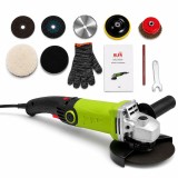 Cumpara ieftin Polizor Unghiular 125mm cu Reglaj Turatie 3000-11000rpm si Accesorii, 3000W, Model Verde CMP1161V, Blocare Ax, 6 Trepte Viteza, Maner Lateral Reglabil