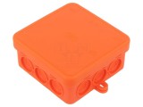 Cutie conexiuni OBO BETTERMANN IP55 IK07 Polietilena 85x85x40mm Negru capac Rosu