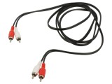 Cablu RCA VCOM 5m Mufă x2, Nichelat Negru
