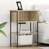 vidaXL Dulap de noapte Stejar sonoma 55 x 31 x 76 cm Lemn compozit