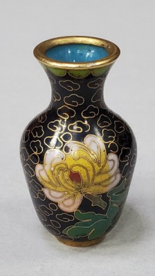 Vaza miniaturala Cloisonne, China secol XX foto
