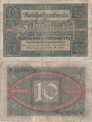 1920 (6 Februarie), 10 Mark (P-67a.1) - Germania foto