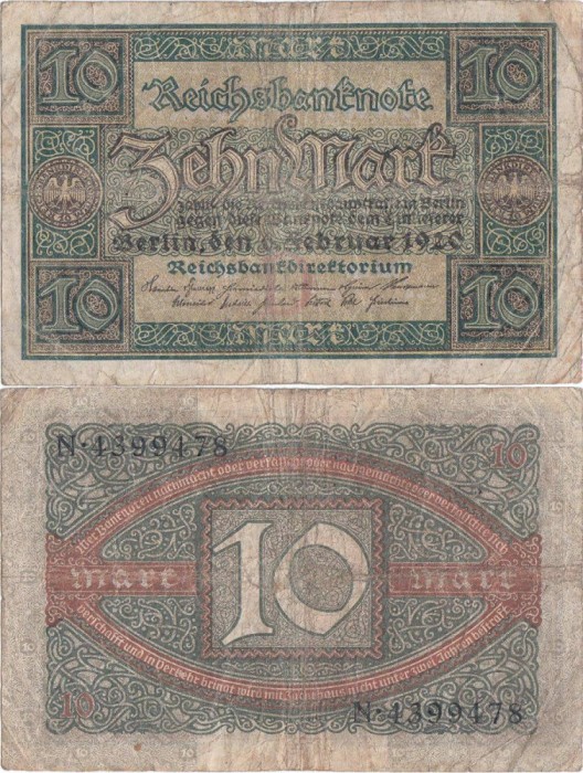 1920 (6 Februarie), 10 Mark (P-67a.1) - Germania