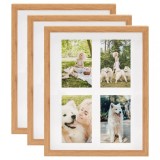 Rame foto cutie 3D 3 buc. stejar 28x35 cm pt 4 foto x(10x15 cm)