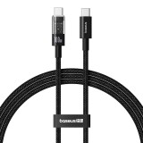 CABLU alimentare si date Baseus Gem, Fast Charging Data Cable pt. smartphone, USB Type-C la USB Type-C 100W, 2m, negru &quot;P10373000111-01&quot; (timbru verde