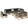 Set canapea de gradina cu perne, 9 piese, lemn masiv de pin GartenMobel Dekor, vidaXL