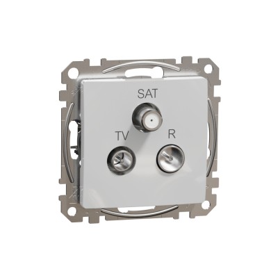 Priza TV R SAT trecere 7 dB Schneider Sedna aluminiu SDD113484 foto