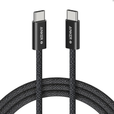 Cablu Date si Incarcare USB-C - USB-C Anker Zolo, 240W, 1.8m, Negru A8060H12 foto