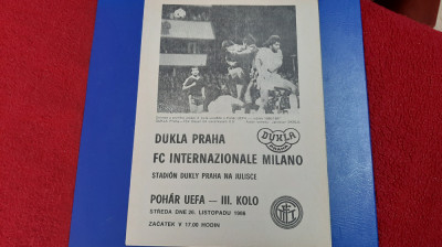 program Dukla Praga - Inter Milano foto