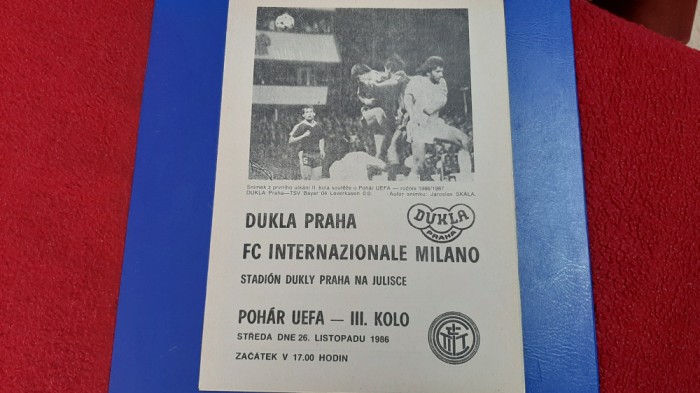 program Dukla Praga - Inter Milano