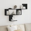 VidaXL Raft de perete, negru, 100x15x70 cm, lemn prelucrat 853192