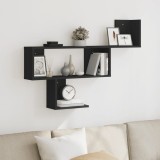 VidaXL Raft de perete, negru, 100x15x70 cm, lemn prelucrat