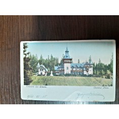 Carte postala, Castelul Peles la inceput de secol XX, circulata
