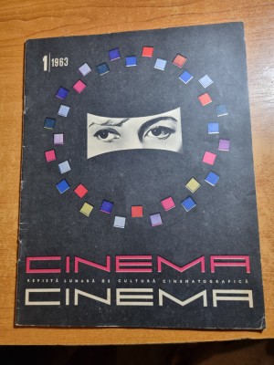 cinema ianuarie 1963- prima aparitie a revistei,anul 1,nr. 1, liviu culei foto